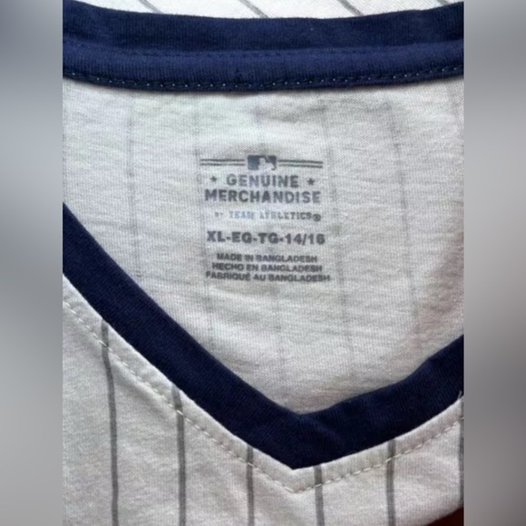 Tampa Bay Rays Jersey Style T-Shirt Girl's
Sparkle Pinstripe Shirt YXL 14 / 16 - Picture 3 of 7